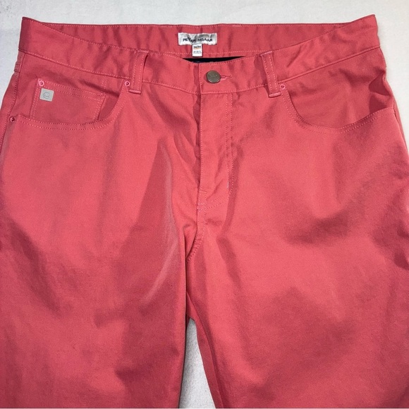 Peter Millar Men's Ultimate Sateen 5-Pocket Pants Cape Red Size 34x34 Orig $175 - Picture 4 of 12